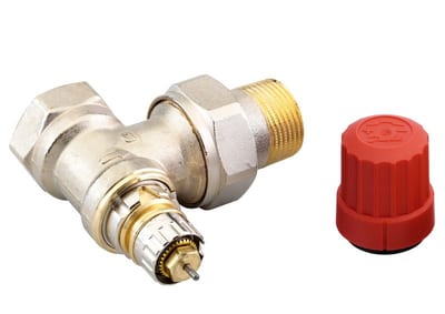 Danfoss RA-N DN 20 angle radiator valve, normal flow with presetting, dimension standard D