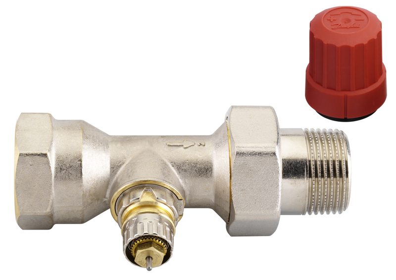 Danfoss RA-N DN 25 straight radiator valve, normal flow with presetting, dimension standard D (013G0038)