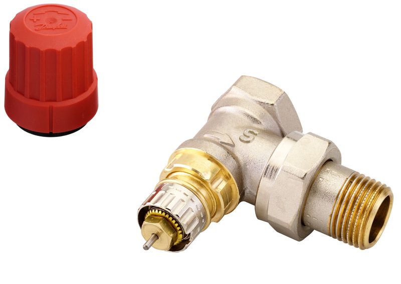 Danfoss RA-N DN 15 angle radiator valve, normal flow with presetting, dimension standard S (013G0053)