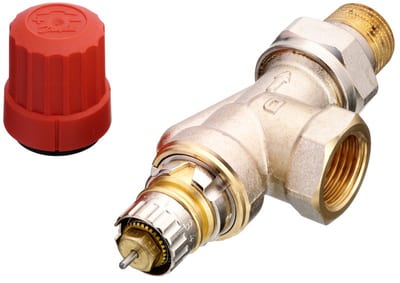 Danfoss RA-N DN 15 horizontal-angle radiator valve, normal flow with presetting, dimension standard D (013G0153)