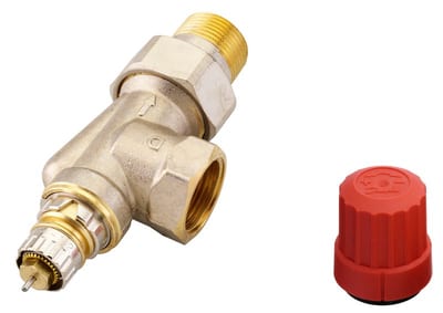 Danfoss RA-N DN 20 horizontal-angle radiator valve, normal flow with presetting, dimension standard D