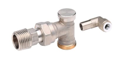Danfoss RLV-D DN 10 angle lockshield radiator valve, manual shut-off (003L0205)