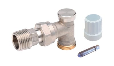 Danfoss RLV-D DN 10 angle lockshield radiator valve, manual shut-off (003L0234)
