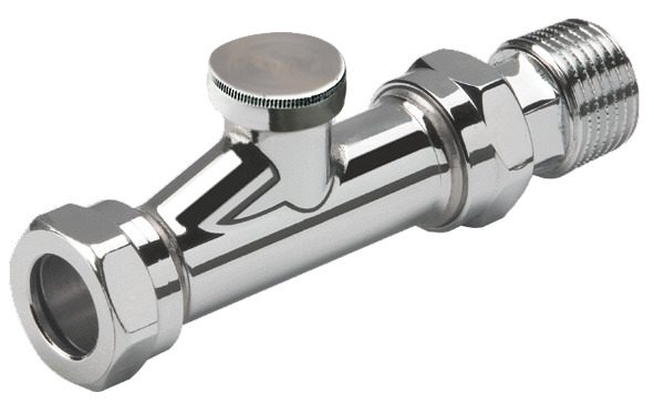 Danfoss RLV-D DN 10/15 straight lockshield radiator valve, manual shut-off (003L0239)