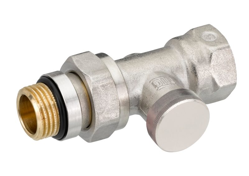Danfoss RLV-S DN 15 straight lockshield radiator valve — self-sealing, manual shut-off (003L0346)
