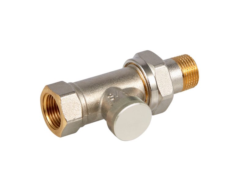 Danfoss RLV-S DN 10 straight lockshield radiator valve — with o-ring, manual shut-off (003L0422)