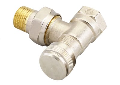 Danfoss RLV DN 15 angle lockshield radiator valve, manual shut-off