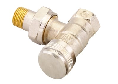 Danfoss RLV DN 10 angle lockshield radiator valve, manual shut-off