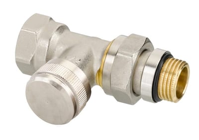Danfoss RLV DN 15 straight lockshield radiator valve — self-sealing, manual shut-off