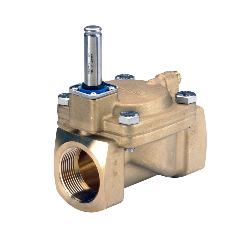 Danfoss solenoid valve EV220B 40B G, NC — 1 1/2", 0,3-12bar, WOL, brass/ NBR