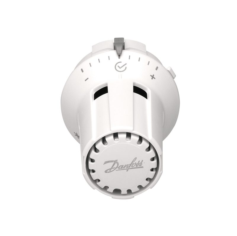 Danfoss React +/- thermostatic radiator sensor — liquid-charged, built-in sensor, M30X1.5 connection (013G5145)