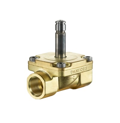 Danfoss solenoid valve EV260B, PTFE — 1/2" NC, 0,5-10bar, Modulerende