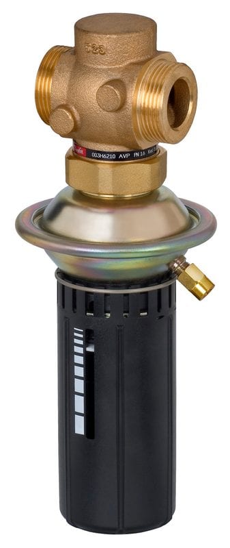Danfoss AVP differential pressure controller, PN 16, DN 15, kVS 1.6 m³/h, Δp 0.05 – 0.5 bar adjustable, external thread G 3/4 A, flow mounting