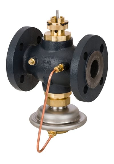 Danfoss AVQM flow controller with integrated control valve (PICV), PN 25, DN 50, flow range 0.8–14 m³/h, Kvs 25 m³/h, Flange DN 50