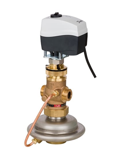 Danfoss AVQM flow controller with integrated control valve (PICV), PN 25, DN 15, flow range 0.01–0.18 m³/h, Kvs 0.4 m³/h, External thread G 3/4 A