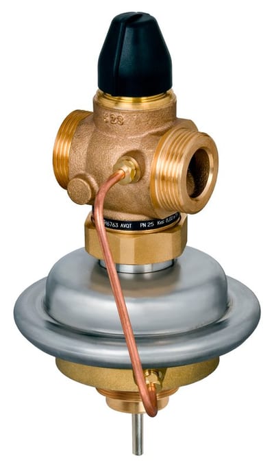 Danfoss AVQMT flow and temperature controller with integrated control valve (PICV), PN 25, DN 50, flow range 0.8–14 m³/h, Kvs 25 m³/h, Flange DN 50 (EN 1092-2)