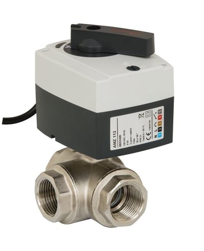 Danfoss AMZ 113 Zone Valve - coupling, 1", 3-Way, 13M³/h, 25, 24V AC
