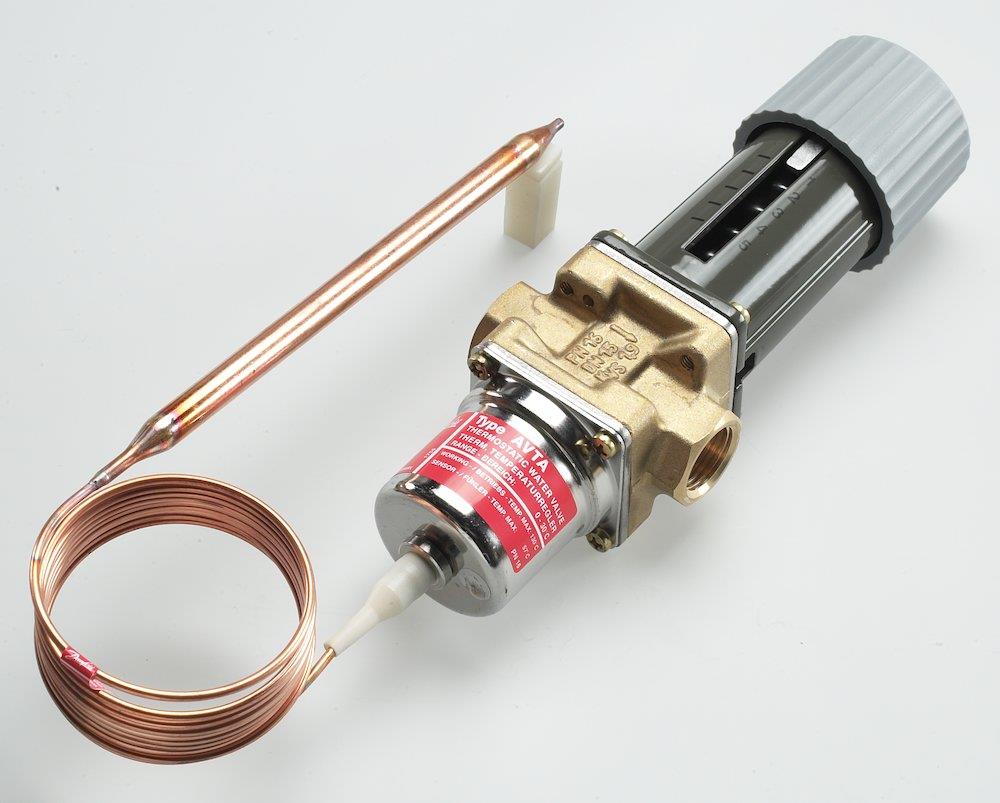 Danfoss AVTA 10 Thermostatic Valve with socket connection - 50°C, 90°C, 1.4M³/h
