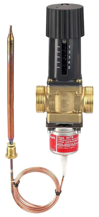 Danfoss AVTB 20 Water Valve with nipple connection - 20°C, 60°C, 3.4M³/h, 20