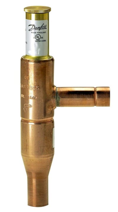 Danfoss KVL Starter regulator - 7/8" solder, R1234YF, R1234ZE(E), R1270, R134A, R22, R290, R404A, R407A, R407C, R407F, R407H, R422B, R422D, R448A, R449A, R449B, R450A, R452A, R454A, R454C, R455A, R507A, R513A, R515B, R516A, R600, R600A, KVL 22 solder