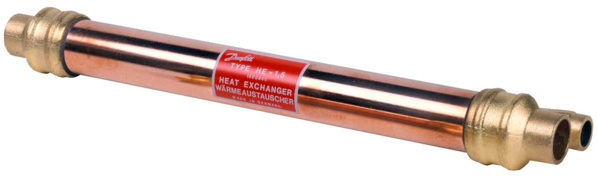 Danfoss Pipe Heat Exchanger - HE 1.0, 3/8", 5/8"