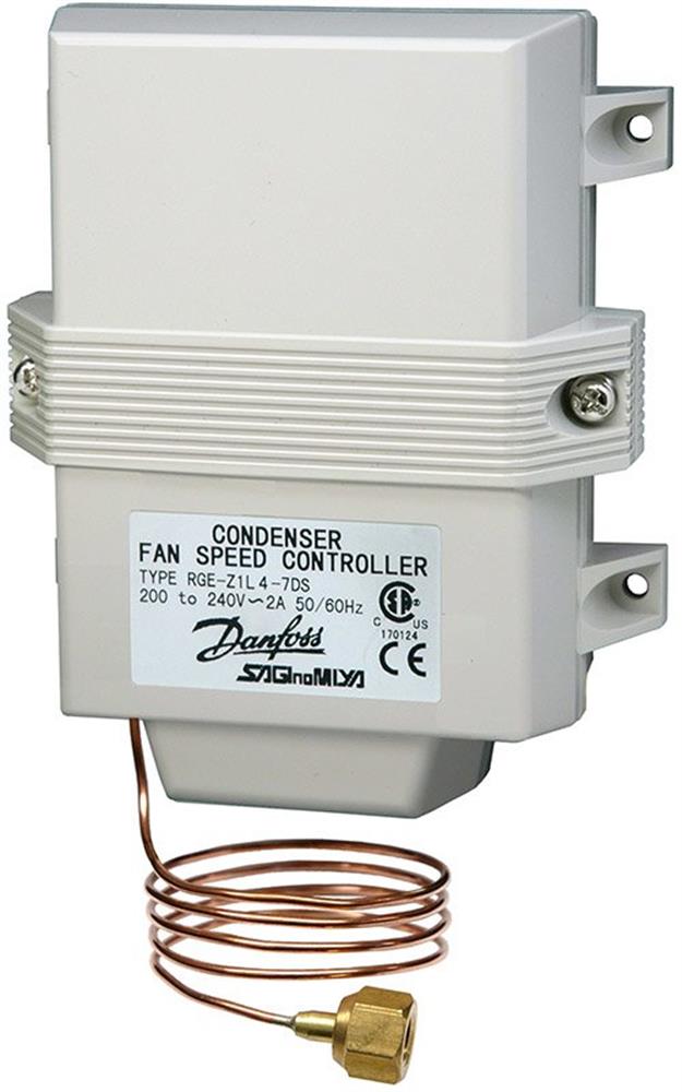 Danfoss RGE Fan speed controller - 20-55°C, 8-28bar, 4bar, 19bar, 8A, 1, RGE-Z1Q4-7DS