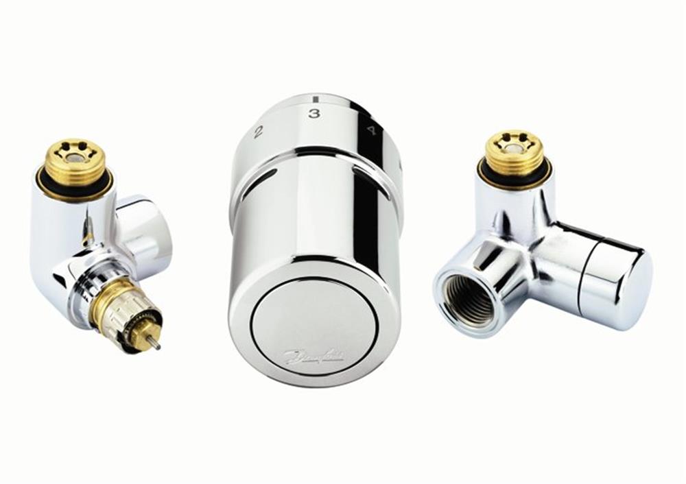 Danfoss RTX Valve Set chrome-plated - R 1/2", 0.44M³/h 1101088