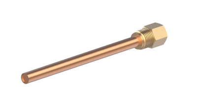 Danfoss thermowell brass — R1/2" x L182MM, RAVK