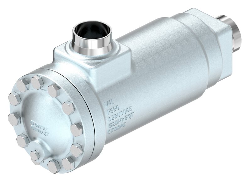 Danfoss ELIMINATOR DCR CO2 filter drier shell, DCR 09617DB, DN 50 butt weld, 2-Core (96 cu.in.), 90 bar R744, code