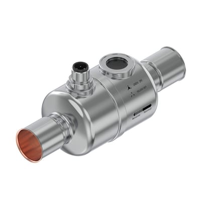 Danfoss ETS 25C Colibri electric expansion valve, 7/8 in (22 mm) ODF solder, integrated sight glass, 50 bar MWP