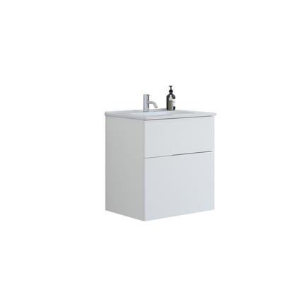Dansani Luna Vanity Package Melamine-Coated Matte White, 610 mm, 1 Basin