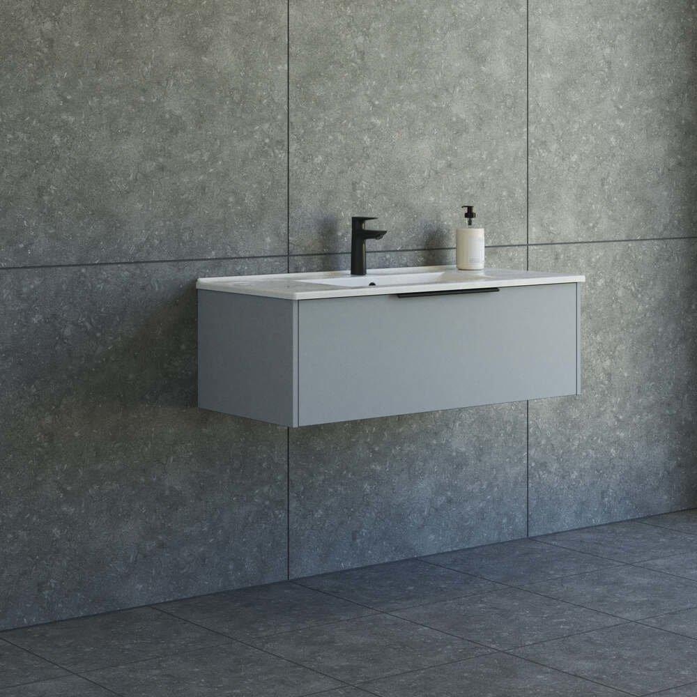 Dansani Mido+ Furniture Package Matte Light Blue - Melamine-coated, 1010x338x455mm