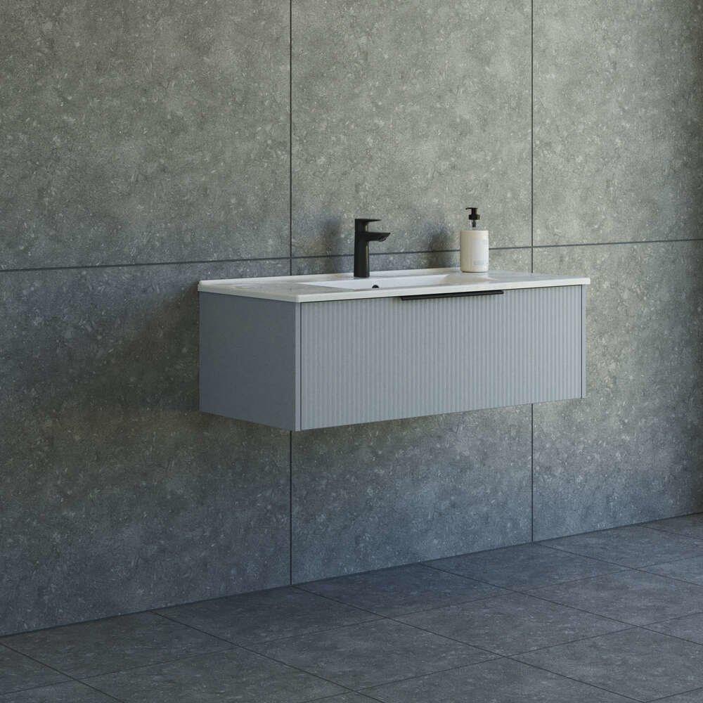 Dansani Mido+ furniture package matte light blue - melamine, 1010x338x455mm, 1 drawer