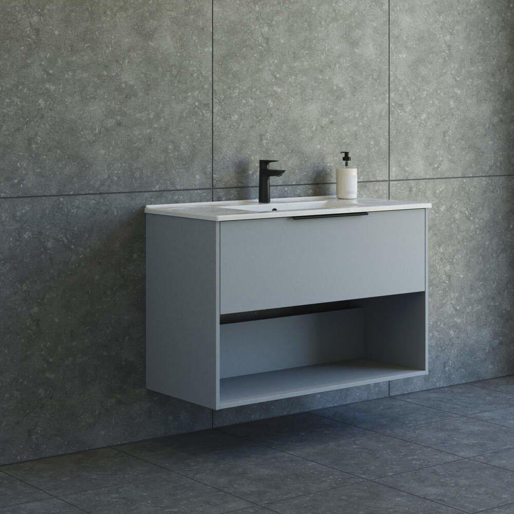 Dansani Mido+ furniture package matte light blue - melamine, 1010x658x455mm, 1 drawer
