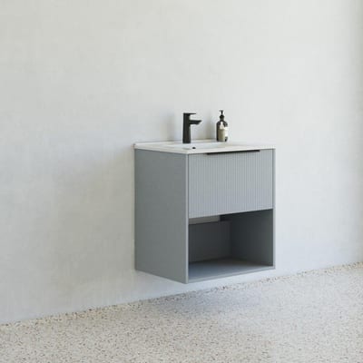 Dansani Mido+ Furniture Package Matte Light Blue - Melamine-coated, 610x658x455mm