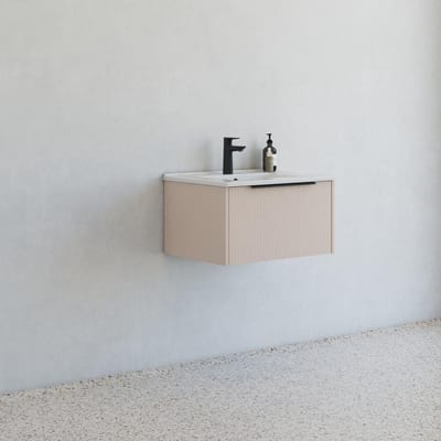Dansani Mido+ Furniture Package Matte Sand 610x338x455mm 1 Drawer 1 Basin