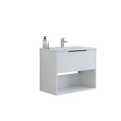 Dansani Mido+ Vanity Furniture Package, Matte White Melamine - 810 x 658 x 455 mm, 1 Basin