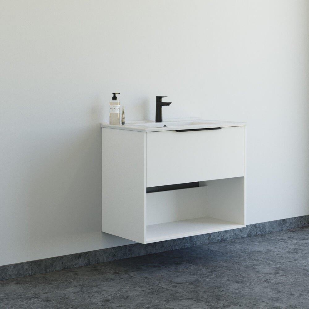 Dansani Mido+ Bathroom Furniture Package Melamine-Coated - 810 mm, Matte White