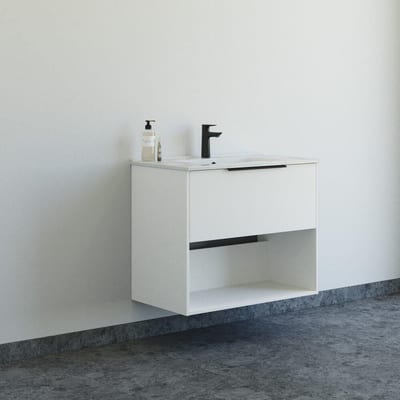 Dansani Mido+ Bathroom Furniture Package Melamine-Coated - 810 mm, Matte White