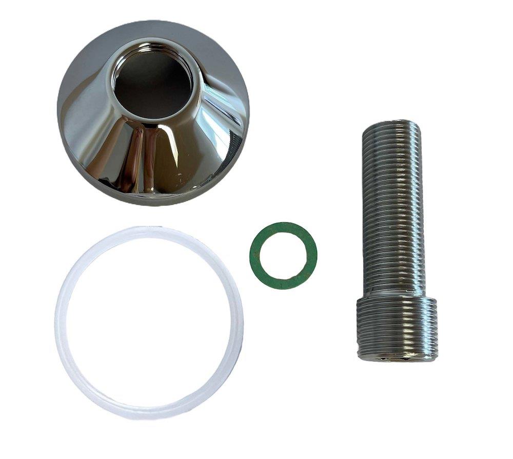 Dansk Gutter bracket Inlet Piece with rosette nipple/nipple - Straight, Without, 1/2", 3/4"