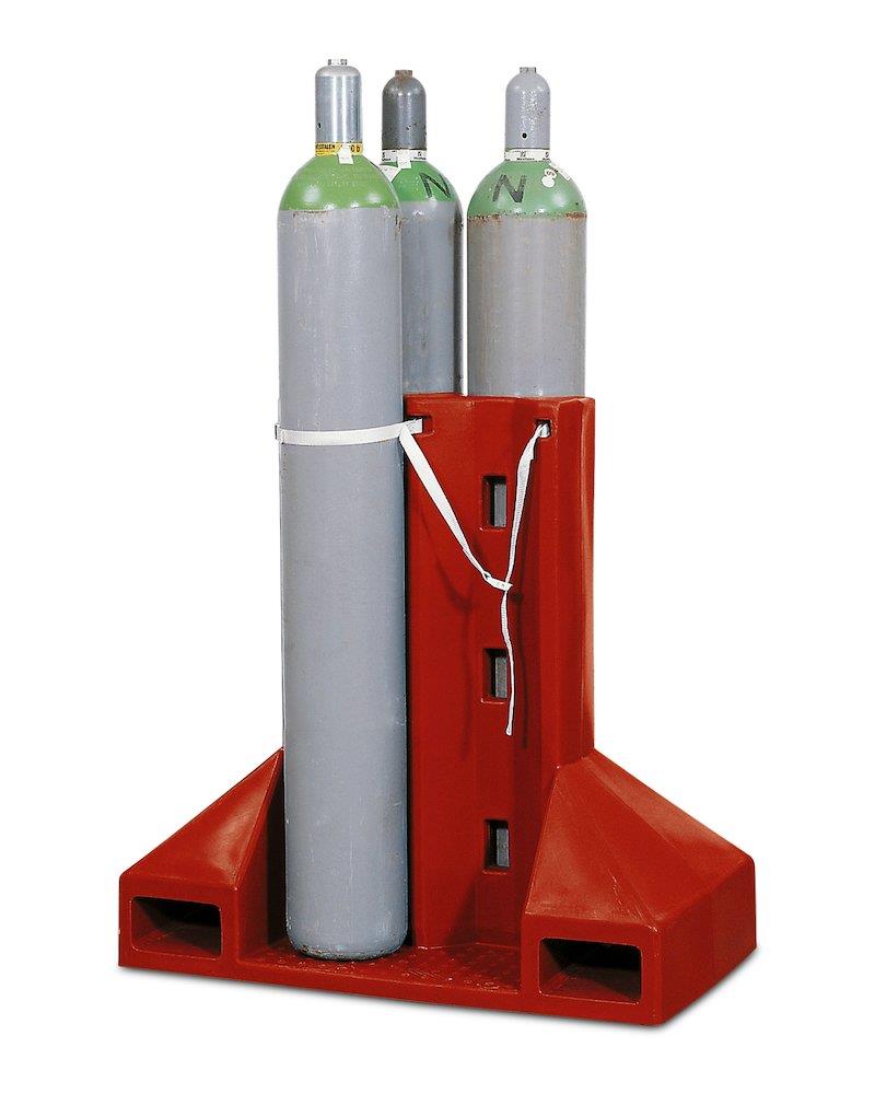 DENIOS GFP-4 Gas cylinder pallet polyethylene - 4 gasflasker á 50 liter, 600mm, 1120mm, 1100mm