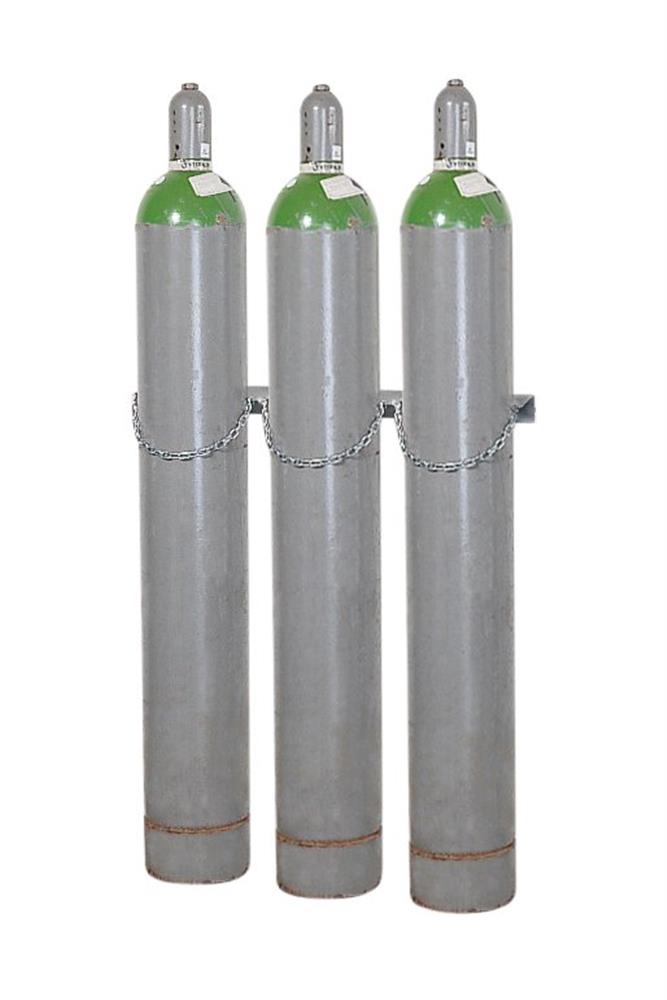 DENIOS WH 230-S3 wall holder galvanised steel for three 50 L cylinders