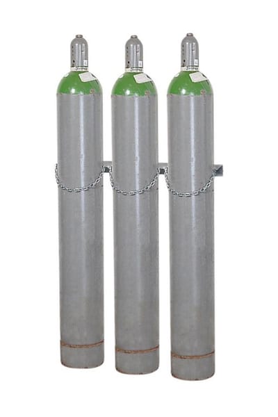 DENIOS WH 230-S3 wall holder galvanised steel for three 50 L cylinders