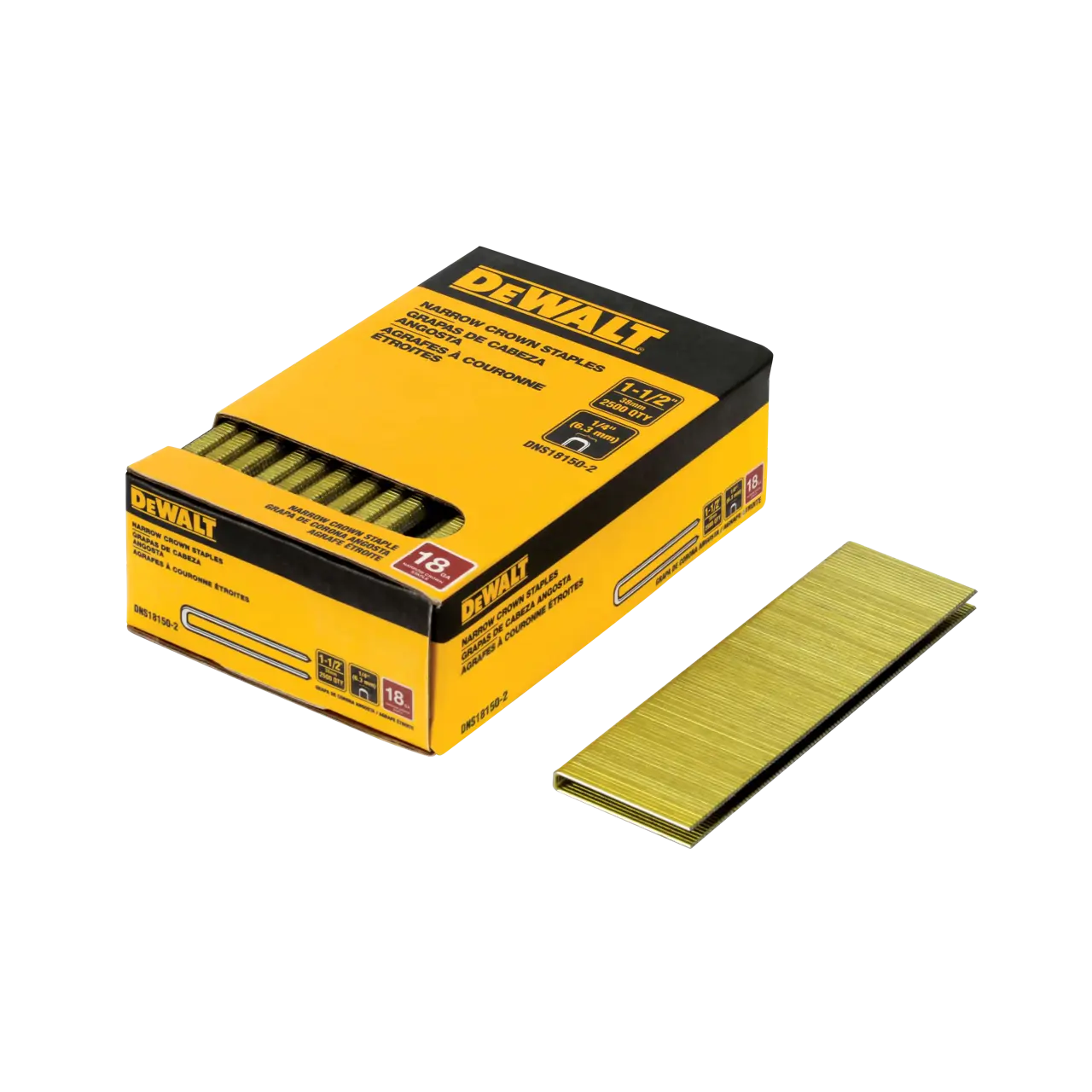 1-1/2-IN. 18 gauge 1/4-IN. Crown staples (2500-Pack)