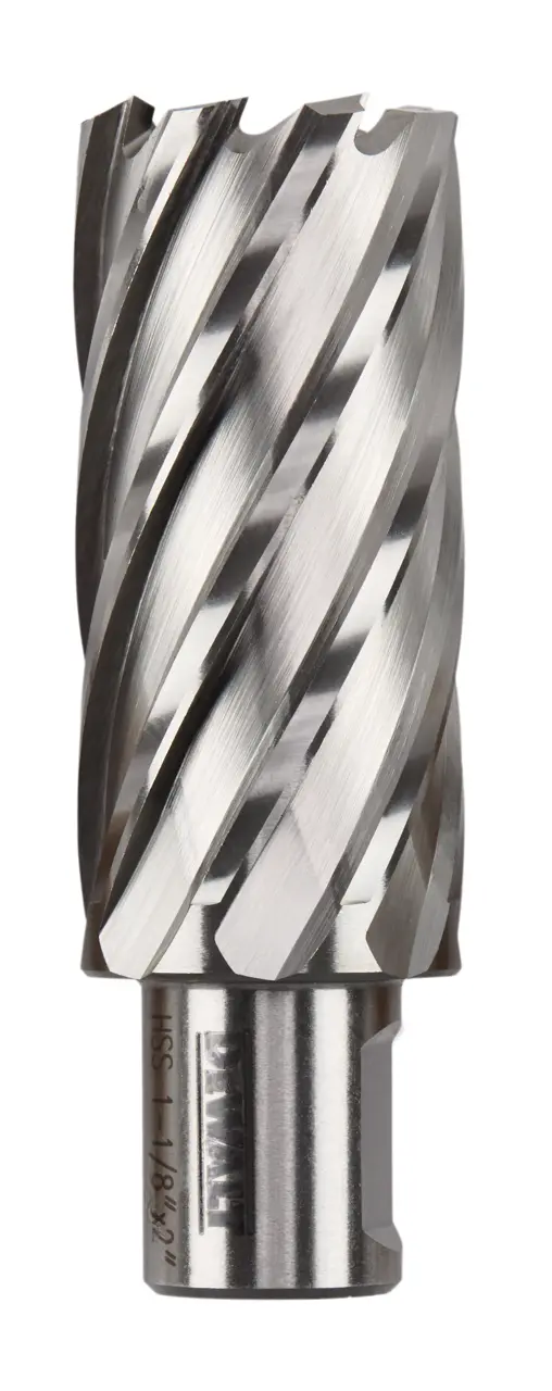 1-1/8-IN. X 2-IN. HSS annular cutter, 3/4-IN. Weldon