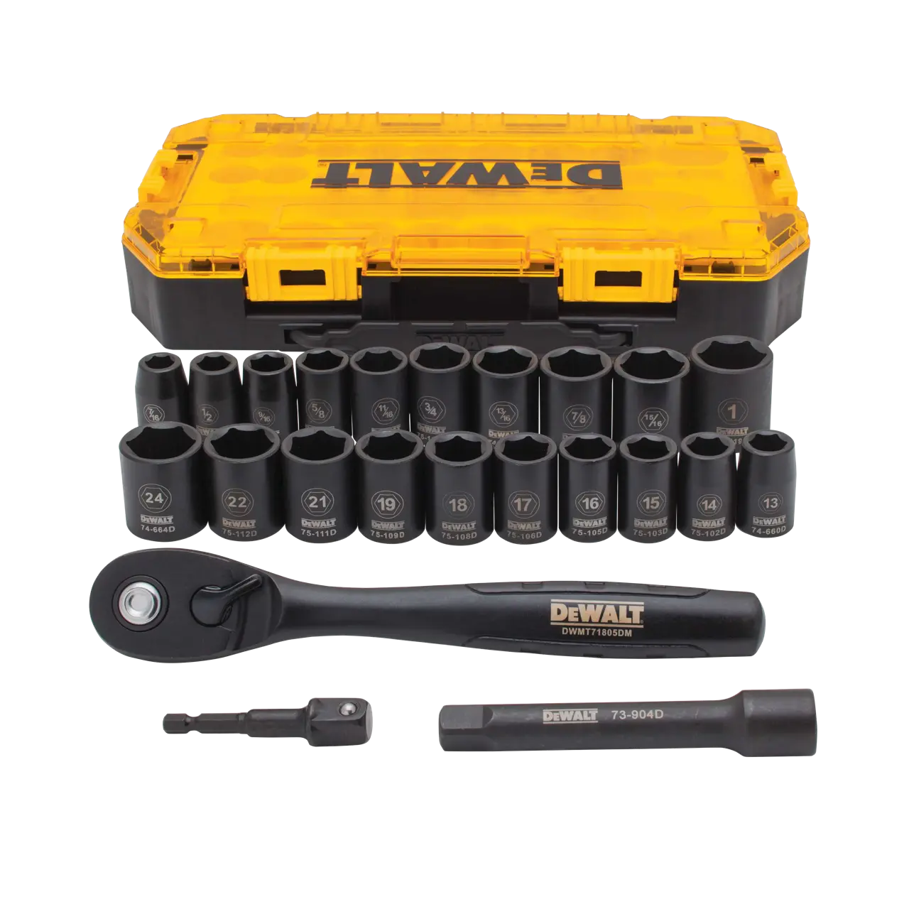 1/2-IN. (13mm) Drive Standard (SAE) & Metric Impact Socket Set (23-Piece)