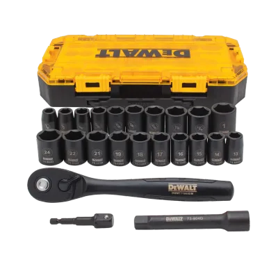 1/2-IN. (13mm) Drive Standard (SAE) & Metric Impact Socket Set (23-Piece)