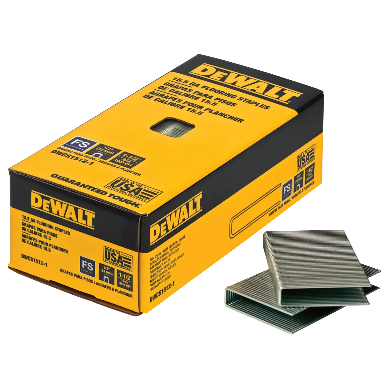 1/2-IN. Crown, 1-1/2-IN. Hardwood Flooring Staples (15.5 Gauge)