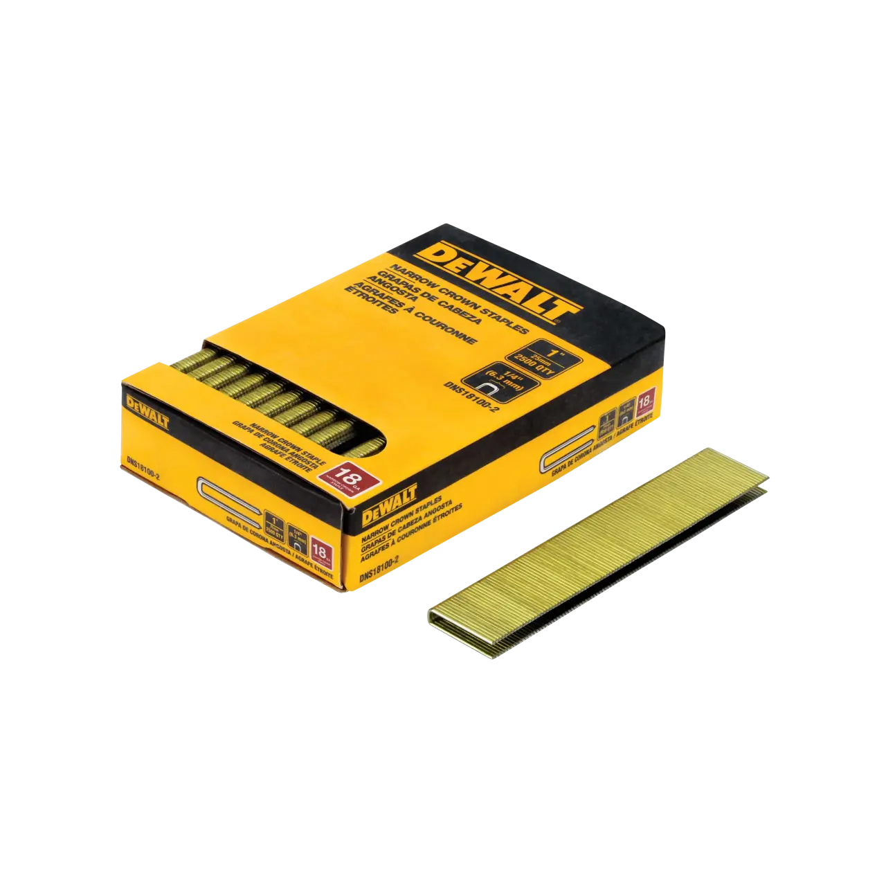 1-IN. 18GA 1/4-IN. Crown staples (2500 pk)
