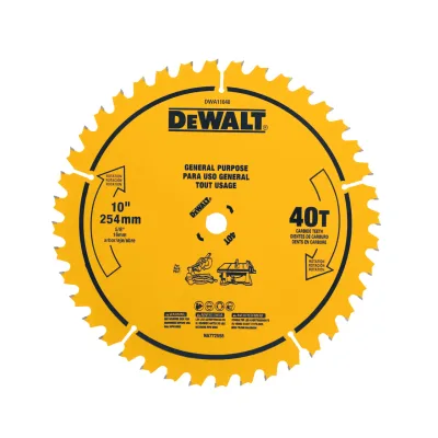 10-IN. (254mm) 40 Tooth Carbide Table Saw Blade with 5/8-IN. Arbor
